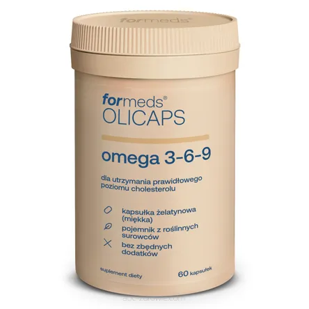 Opakowanie zawiera Omega 3-6-9,Formeds Olicaps. 60 kapsułek