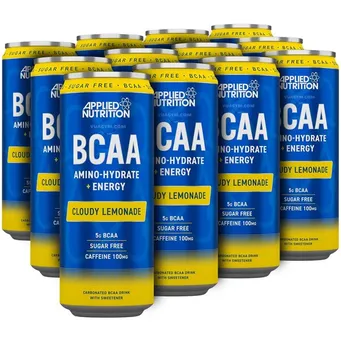BCAA Amino-Hydrate + Energy Cans, Cloudy Lemonade - 12 x 330 ml.