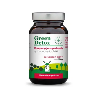 Green Detox - tabletki oczyszczające 100g (ok. 75 tabletek)-Aura Herbals