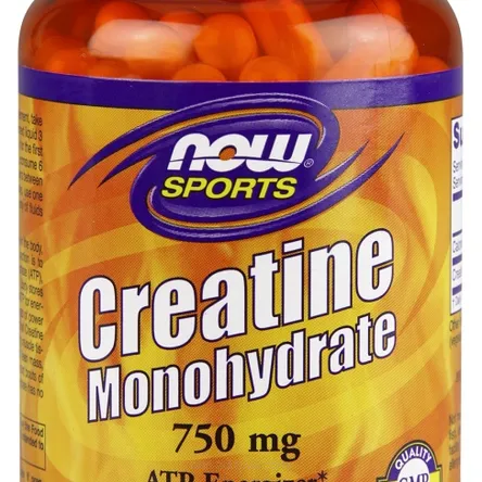 Kreatyna Monohydrate, 750mg - 120 kaps. Now Foods