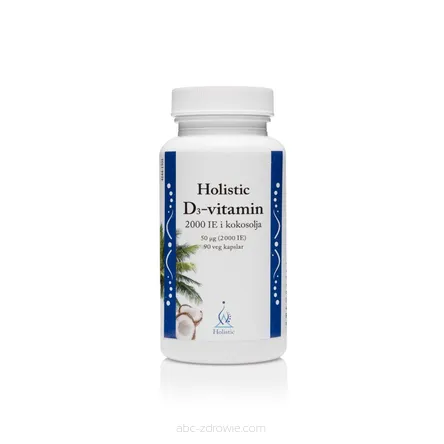 HOLISTIC D3-vitamin 2000 i kokosolja 90 kaps.