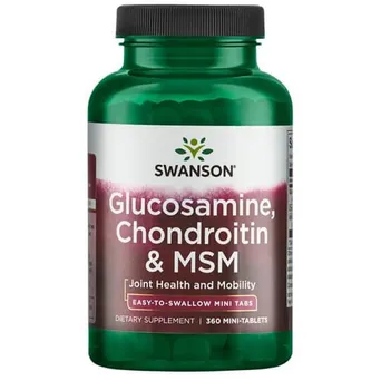 Glucosamina, Chondroitin i MSM, 750mg Swanson- 360 mini-tabs