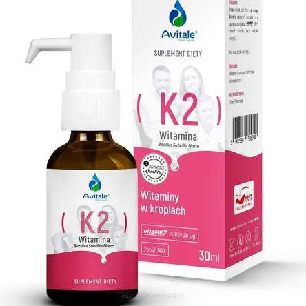 Witamina K2 (Vita MK7) 25uq w oliwie Avitale 30 ml