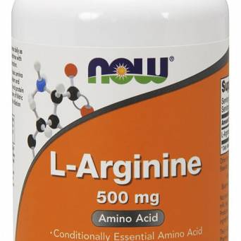 Arginina, 500 mg Now Foods 100 Kaps