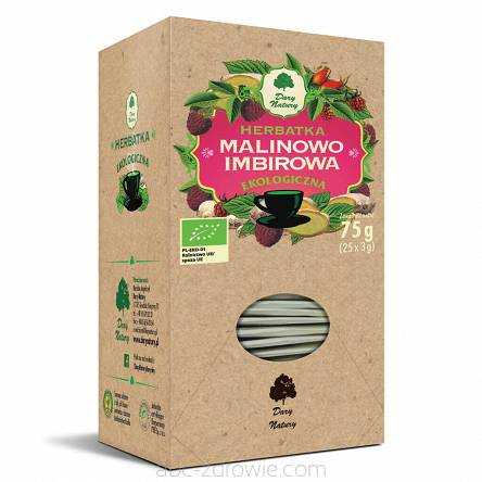 Herbata Malinowo - Imbirowa BIO fix 25*3g DARY NATURY