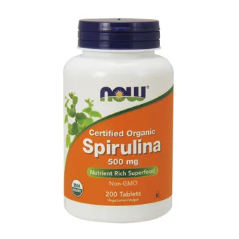 Spirulina Organic, Now Foods 500mg - 200 tabs 