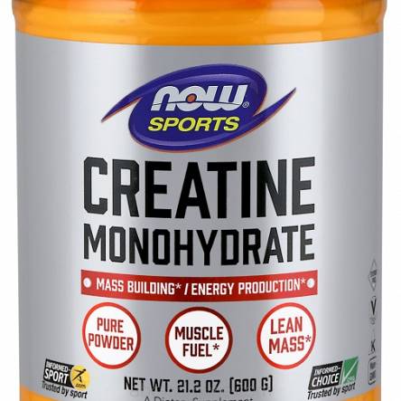 Creatine Monohydrate, Pure Powder - 600g NOW Foods