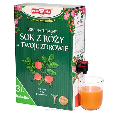 Sok z róży- BOX Witamina C 100% owocowa 3l- POLSKA RÓŻA