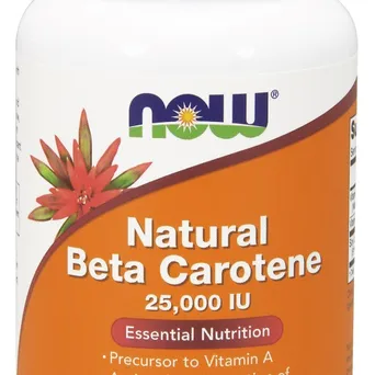 Beta Carotene Natural, 25 000 IU - 180 kapsułki żelowe Now Foods