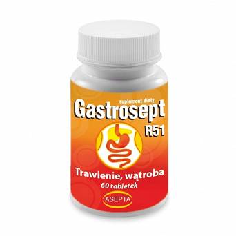 Gastrosept R51 tabletki na wątrobę 60 tab.ASEPTA