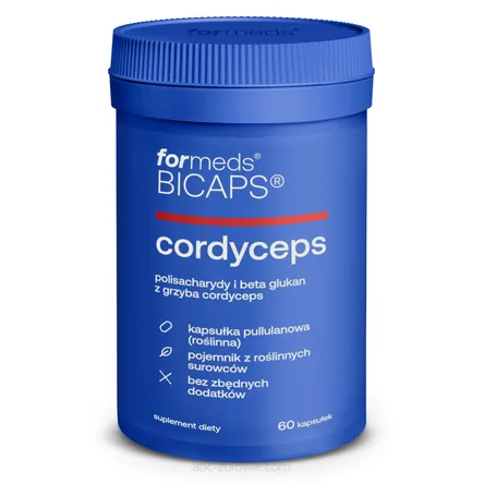 Opakowanie zawiera Cordyceps   Bicaps Formeds 60 kapsułek
