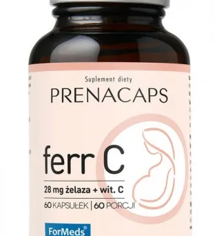 Żelazo dla kobiet w ciąży Prenacaps Ferr C ForMeds 60 kaps.