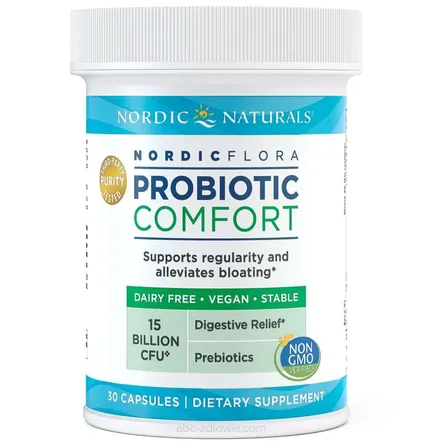 Probiotyk z prebiotykiem Nordic Naturals Nordic Flora Probiotic Comfort 30 kaps.
