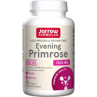 Evening Primrose GLA - Olej z Wiesiołka 1300 mg 60 kaps. Jarrow Formulas