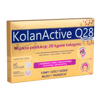 KolanActive Q28 Complex 60 kaps. - wspiera produkcję 28 typów kolagenu Asepta