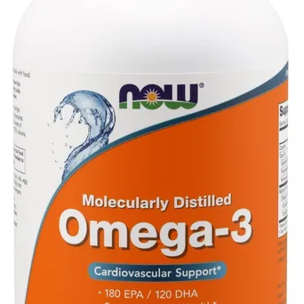 Omega-3 Molecularly Distilled  Now Foods- 500 kapsułki żelowe