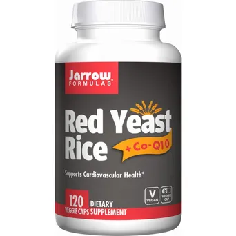 Red Yeast Rice + CoQ10 - Czerwony ryż fermentowany + koenzym Q10 120 kaps. Jarrow Formulas