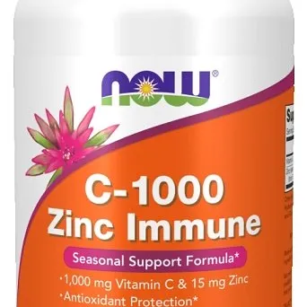 Witamina C-1000 z Cynkiem Immune -Now Foods 180 kaps
