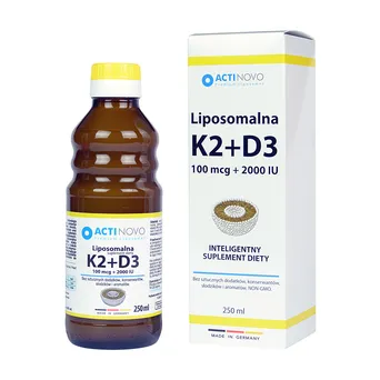  Liposomalna Witamina K2 100mcg + D3 2000IU - ACTINOVO 250ml