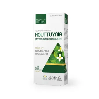Houttuynia (Pstrolistka Sercowata) 520mg, 60 kaps. Medica Herbs