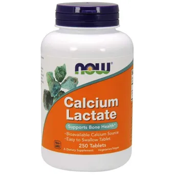 Mleczan Wapnia-Calcium Lactate 250 tabl. NOW Foods