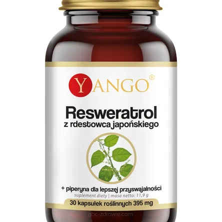 Resveratrol z rdestowca japońskiego + piperyna -Yango 30 kaps.