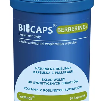 Berberyna, BICAPS BERBERINE+,Formeds 60 kaps