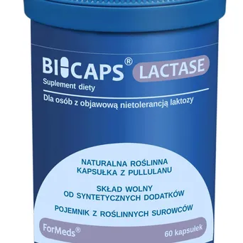 Lactase Bicaps  na nietolerancje laktozy  Formeds 60 kaps.