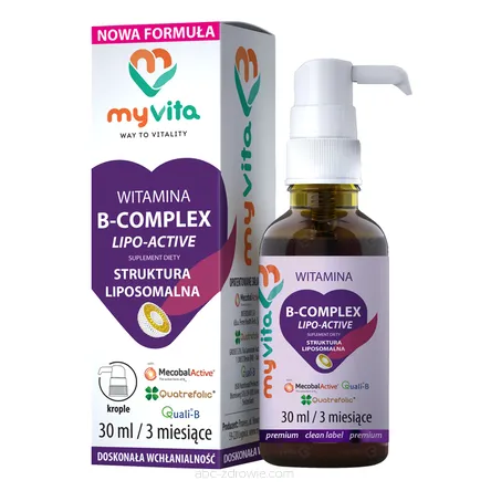 Witamina B-Complex w kroplach, Lipo-Active 30 ml  MyVita