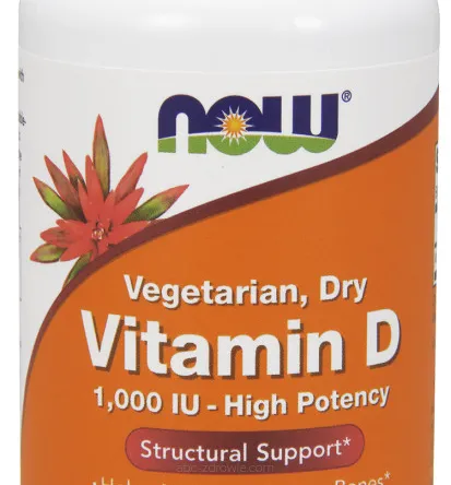 Witamina D, 1000 IU Vegetarian - Dry - 120 kaps. Now Foods