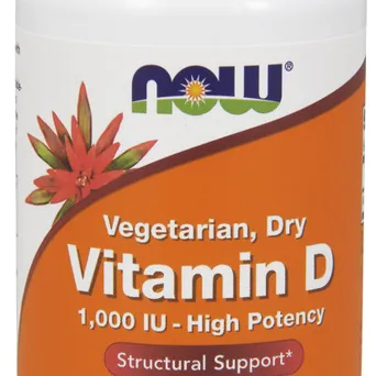 Witamina D, 1000 IU Vegetarian - Dry - 120 kaps. Now Foods