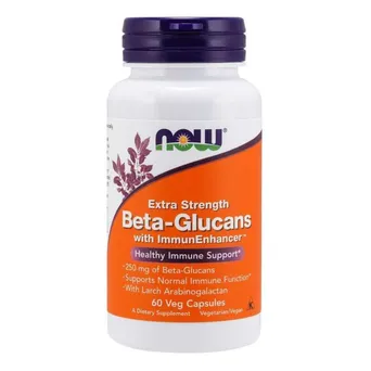Beta-Glucans  z  ImmunEnhancer, Extra Strength - 60 kaps. Now Foods
