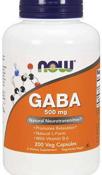 GABA z Witamina B6, 500mg Now Foods - 200 kaps