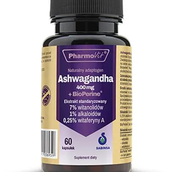 Ashwagandha + BioPerine Pharmovit 60 kaps