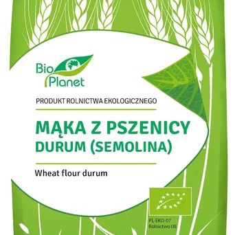 Mąka z pszenicy durum (semolina) BIO 1kg Bio Planet