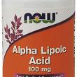 Kwas alfa liponowy z witaminami C E, 100mg - 120 kaps NOW Foods