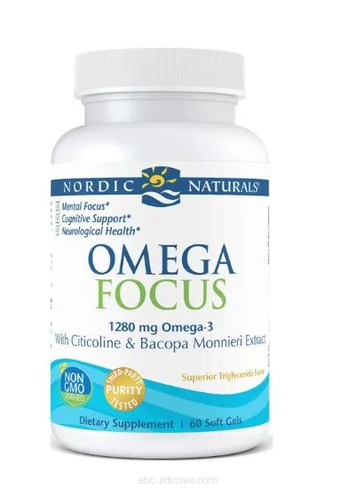 Omega Focus -na pamięć i koncentrację- 60 kaps. Nordic Naturals