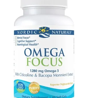 Omega Focus -na pamięć i koncentrację- 60 kaps. Nordic Naturals
