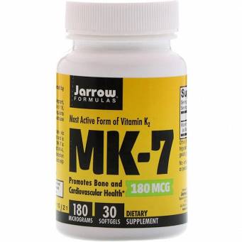 Witamina K2 MK-7, 180mcg - 30 kapsułki żelowe Jarrow Formulas