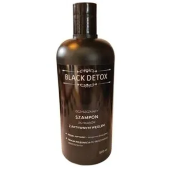 Oczyszczający szampon do włosów z aktywnym węglem BLACK DETOX Biomika 