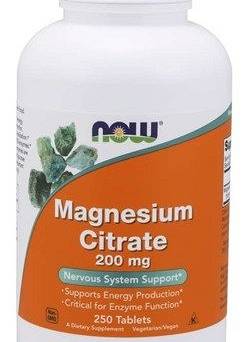 Cytrynian Magnezu Now Foods 200mg - 250 tab