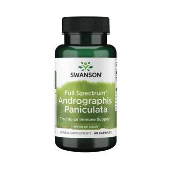 Full Spectrum Andrographis Paniculata - Brodziuszka - Andrographis Paniculata 400 mg 60 kaps. Swanson
