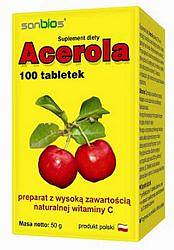 Acerola Sanbios 100 tabletek