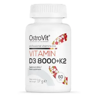 Witamina D3 8000 IU + K2 OstroVit  60 tabletek