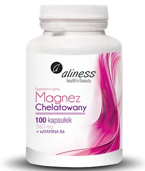 Magnez Chelatowany+Witamina B6-Medicaline-100 kaps