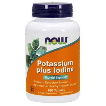 Potassium Plus Iodine - Potas + Jod 180 tabl. NOW Foods