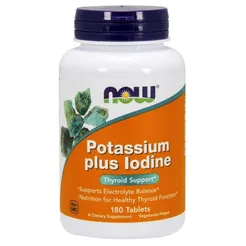 Potassium Plus Iodine - Potas + Jod 180 tabl. NOW Foods