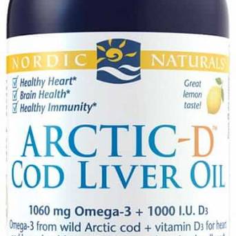 Arctic-D Cod Liver Oil, Cytrynowy Nordic Naturals - 237 ml. 