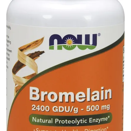 Bromelaina, 500mg - 120 kaps. wegetariańskich - NOW Foods 