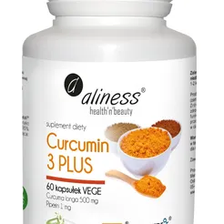 Kurkuma + Piperyna - Curcumin C3 COMPLEX PLUS - ALINESS - 60 Kapsułek
